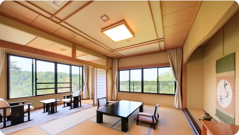 Japanese-style room: 16.5 m² + 9.9 m² + 4.95 m² veranda Special Japanese-Western Room