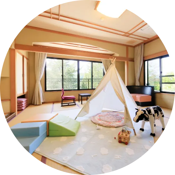 Tatami-floored guest rooms